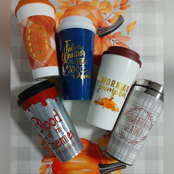 Assorted Other - Autumn Collection Of Travel Mugs + 1 Halloween Travel Mug